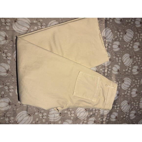 OAT New York Women’s Wide Leg Khakis Size 4 31” Inseam work boho Tan pants - Picture 2 of 13